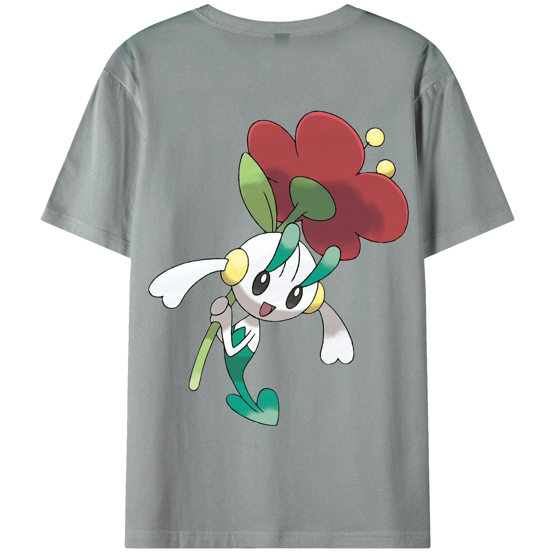 （画像用） ポケットモンスター Pokémon 綿100％ メンズ半袖Tシャツ（バックプリント） 通気性